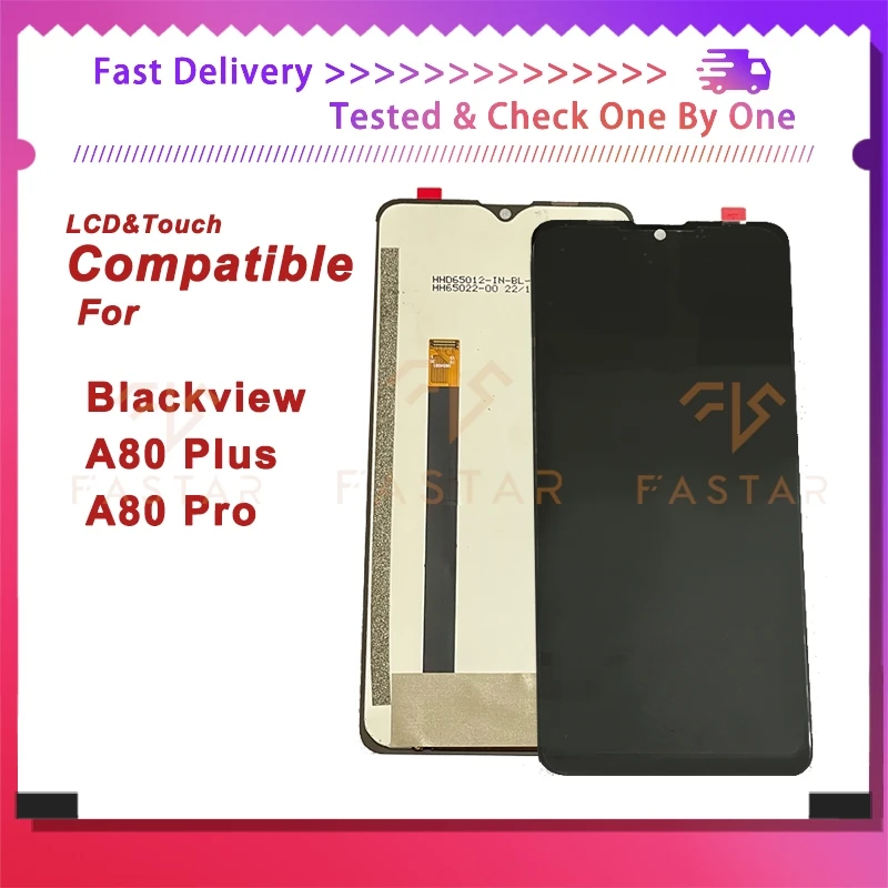 

A80Pro 6.49"Tested For Blackview A80 Pro LCD Display Touch Screen Digitizer Assembly Parts Sensor Replacement A80 Plus lcd