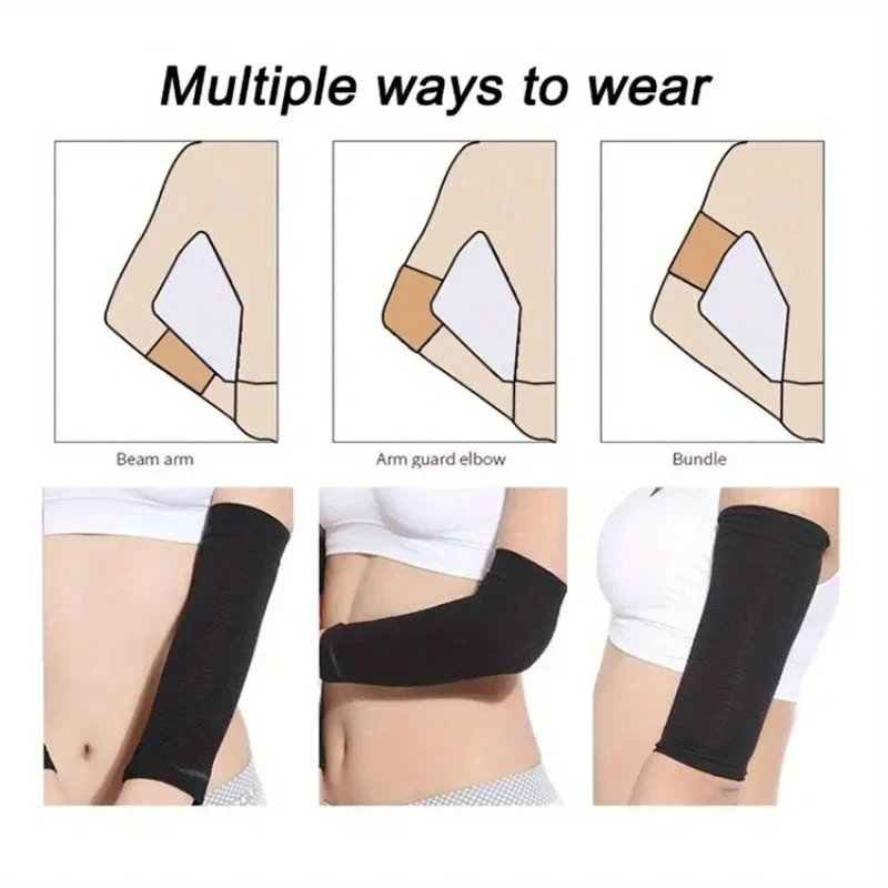 1 Pair Arm Slimming Shaper Compression Wrap Sleeve Helps Lose Arm Fat, Tone up Arm Shaping Sleeves for Women image 4