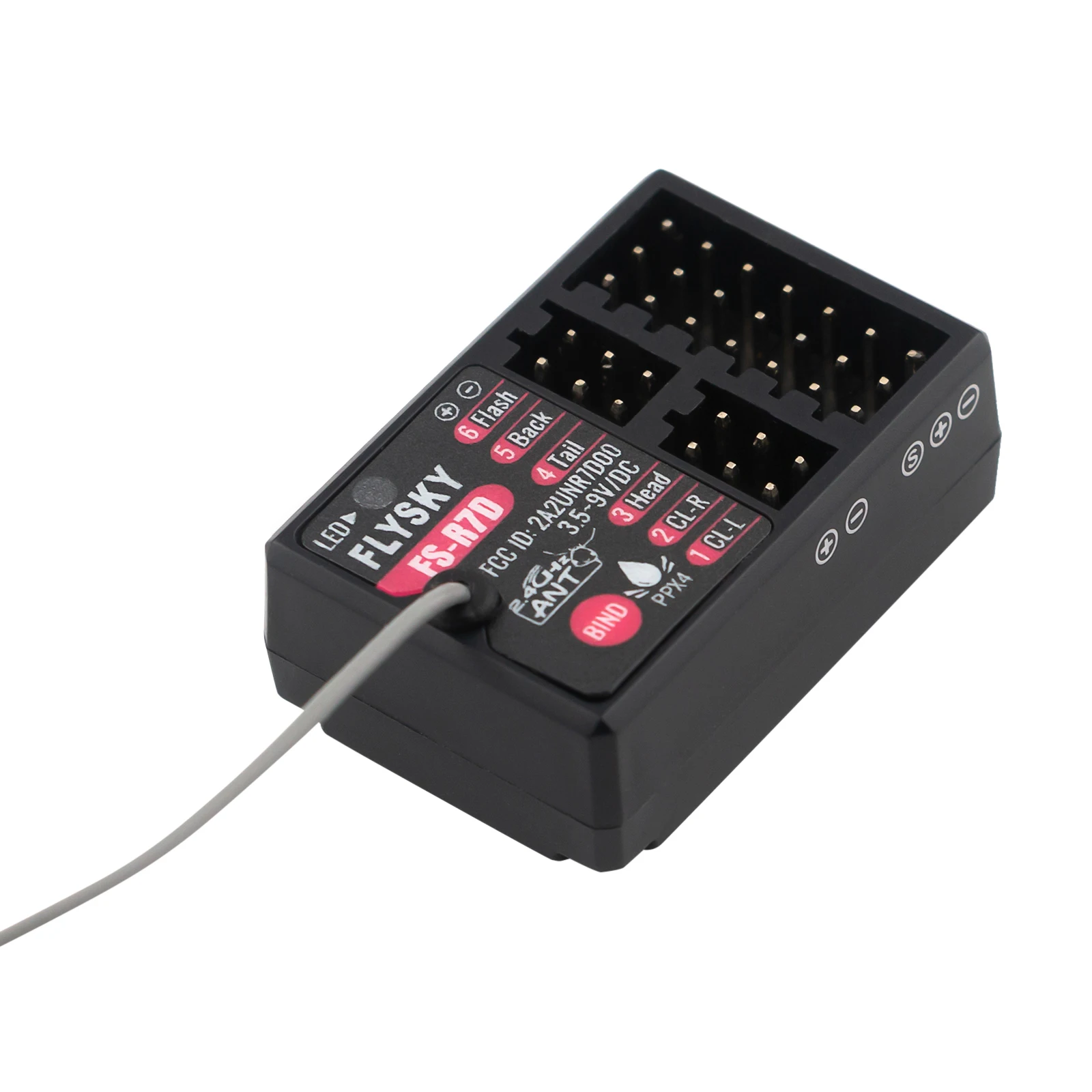 

Flysky Mini Receiver 2.4GHz RC Transmitter Receiver Lightweight RC Car Boat Receiver FS-R7D for FS-G7P RC Car Boat Transmitter