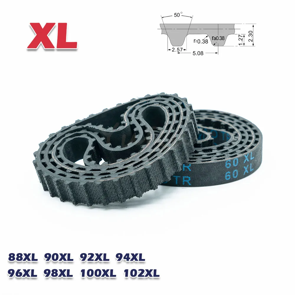 XL Type Closed Loop Rubber Timing Belt 88XL 90XL 92XL 94XL 96XL 98XL 100XL 102XL Width 6~30mm Drive Transmission CNC Pitch 5.08