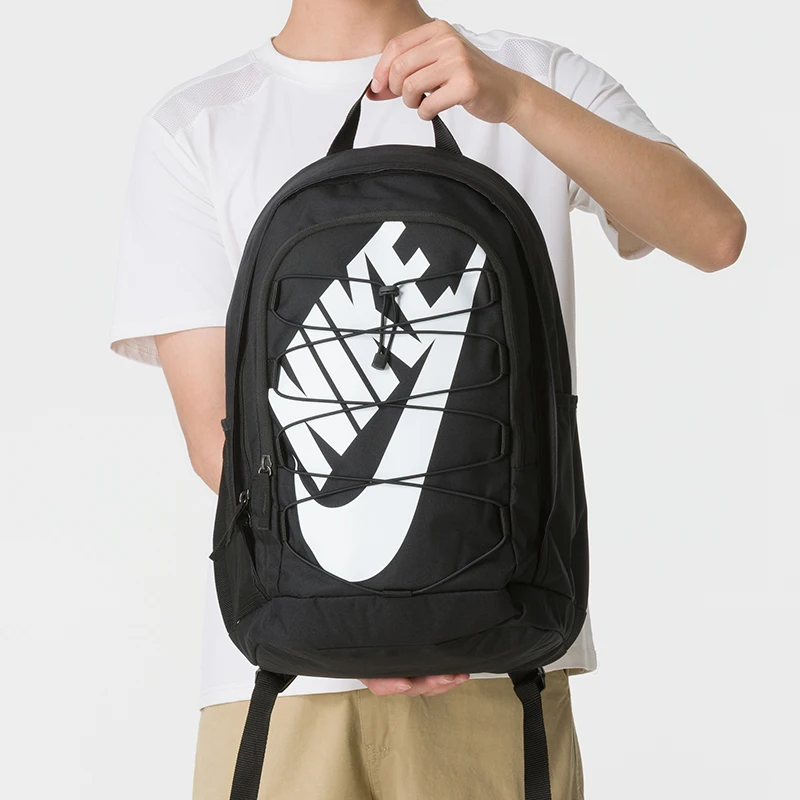 Nike Hayward Large Logo, Large Capacity, Durable Color-Blocked School Bag, Backpack, Unisex, Black Dv1296-010