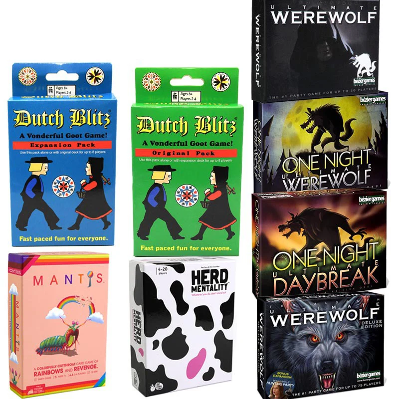

Карточная игра Wolf Mentality Card Принадлежности для вечеринок Игра для взрослых и семьи, Веселая группа Стратегия Bluffing Game Night