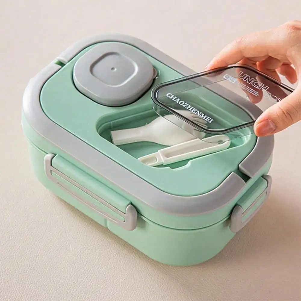 Stackable Bento Box, Eliminates worries about food leakage while carrying, adult sized with handle and cutlery, microwave safe for easy reheating, ideal gift for family