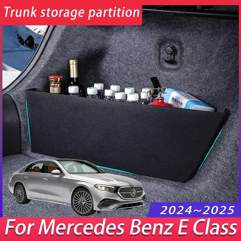 

For Mercedes Benz E Class W214 2024~2025 Thickening Trunk Storage Partition Multifunction Storage Box Auto Interior Accessories