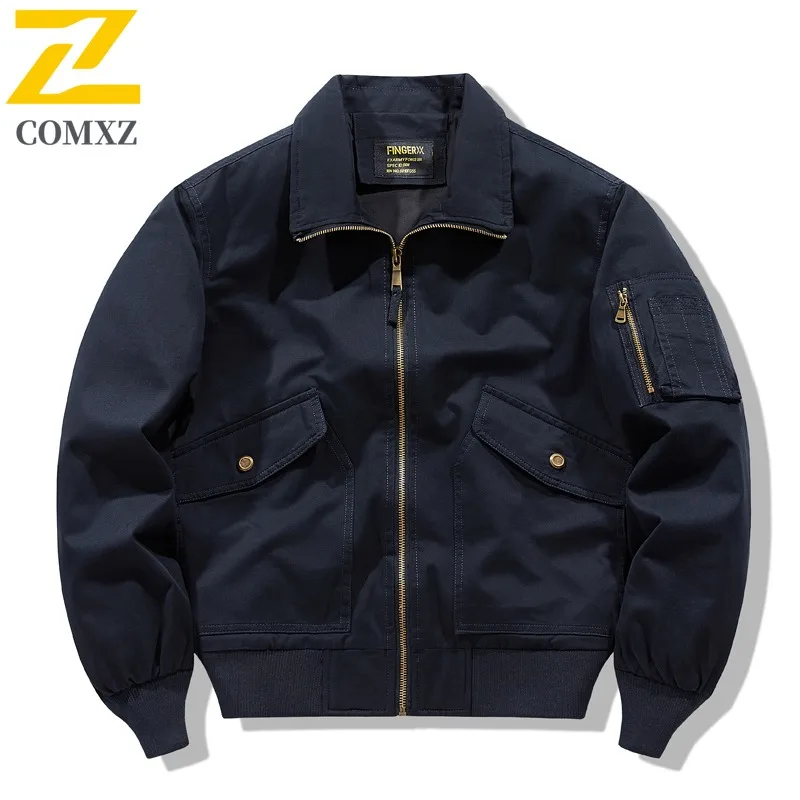 

COMXZ Men Jacket Stand Collar Outdoor Riding Comfort Motorcycle Jacket Versatile Relaxed Hiking Lightweight Autumn Clothing