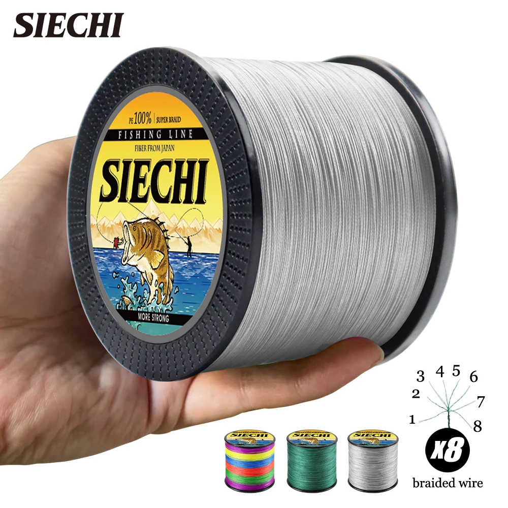 SIECHI X8 Pe Braided Fishing Line Pesca Carp Multifilament Fly Wire Japanese Saltwater 300M 22LB-88LB