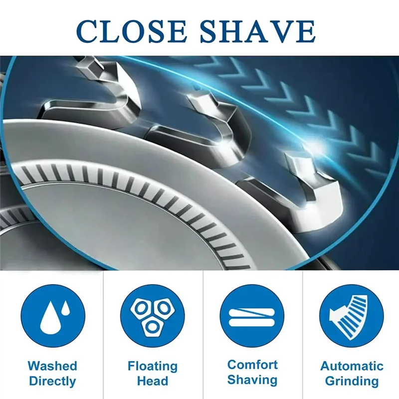 رؤوس بديلة AC39-Triple Razor SH71 متوافقة مع سلسلة ماكينة الحلاقة Norelco 7000 و5000 شفرة حادة متينة
