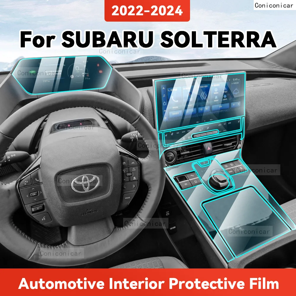 TPU For SUBARU SOLTERRA 2022-2024 Transparent Protective Film Car Interior Central Control Navigation Panel Auto Sticker