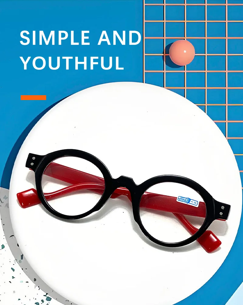 Neue Retro Runde Lesebrille Für Frauen Presbyopie Hyperopie Anti Blau Licht Lesen Brillen Schwarz Männer Brillen + 1,0 + 1,5 + 2 – Detail 7