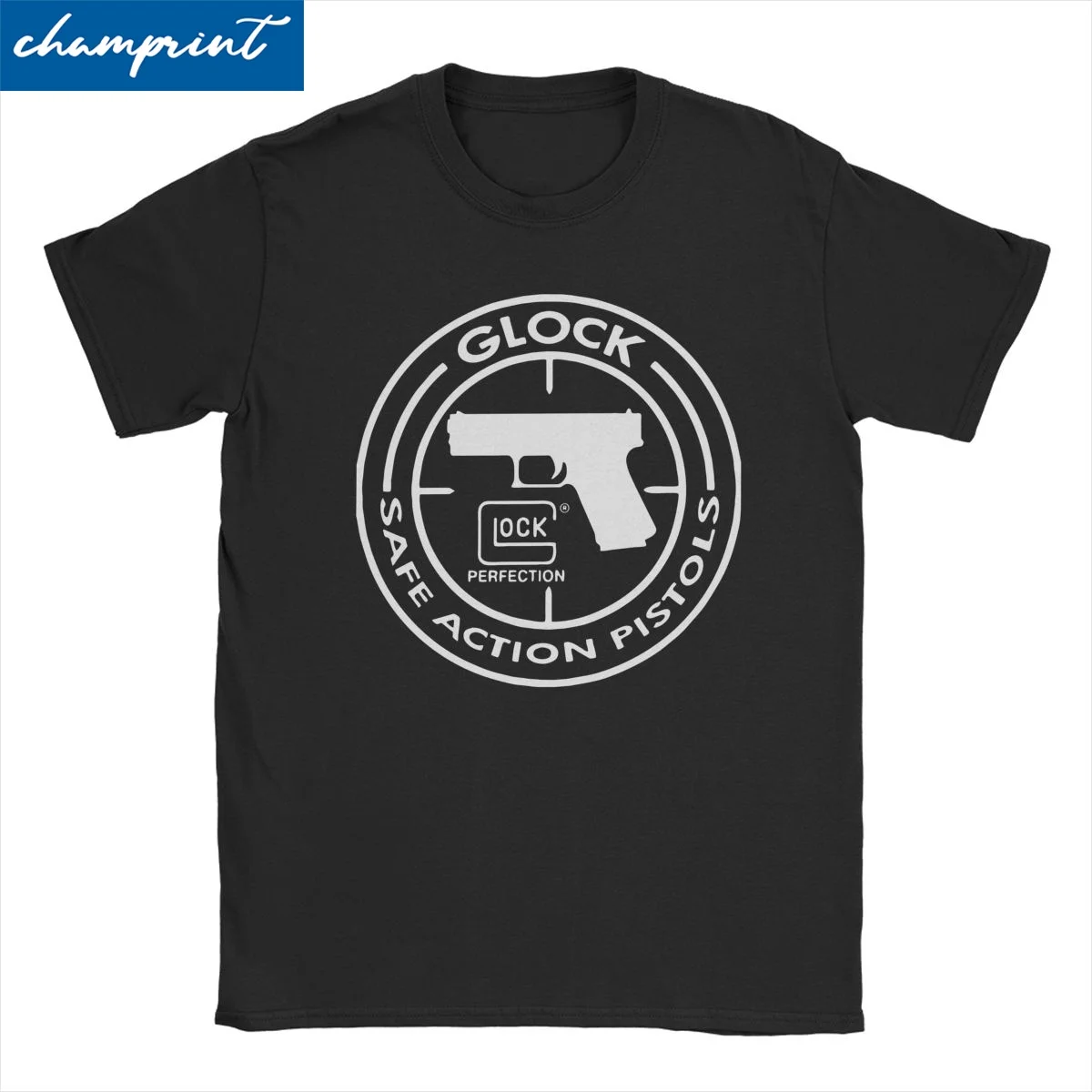 Glocks Tactical Shooting Gun T Shirts Men Women 100% Cotton Leisure T-Shirt Round Collar Tee Shirt Short Sleeve Tops Plus Size