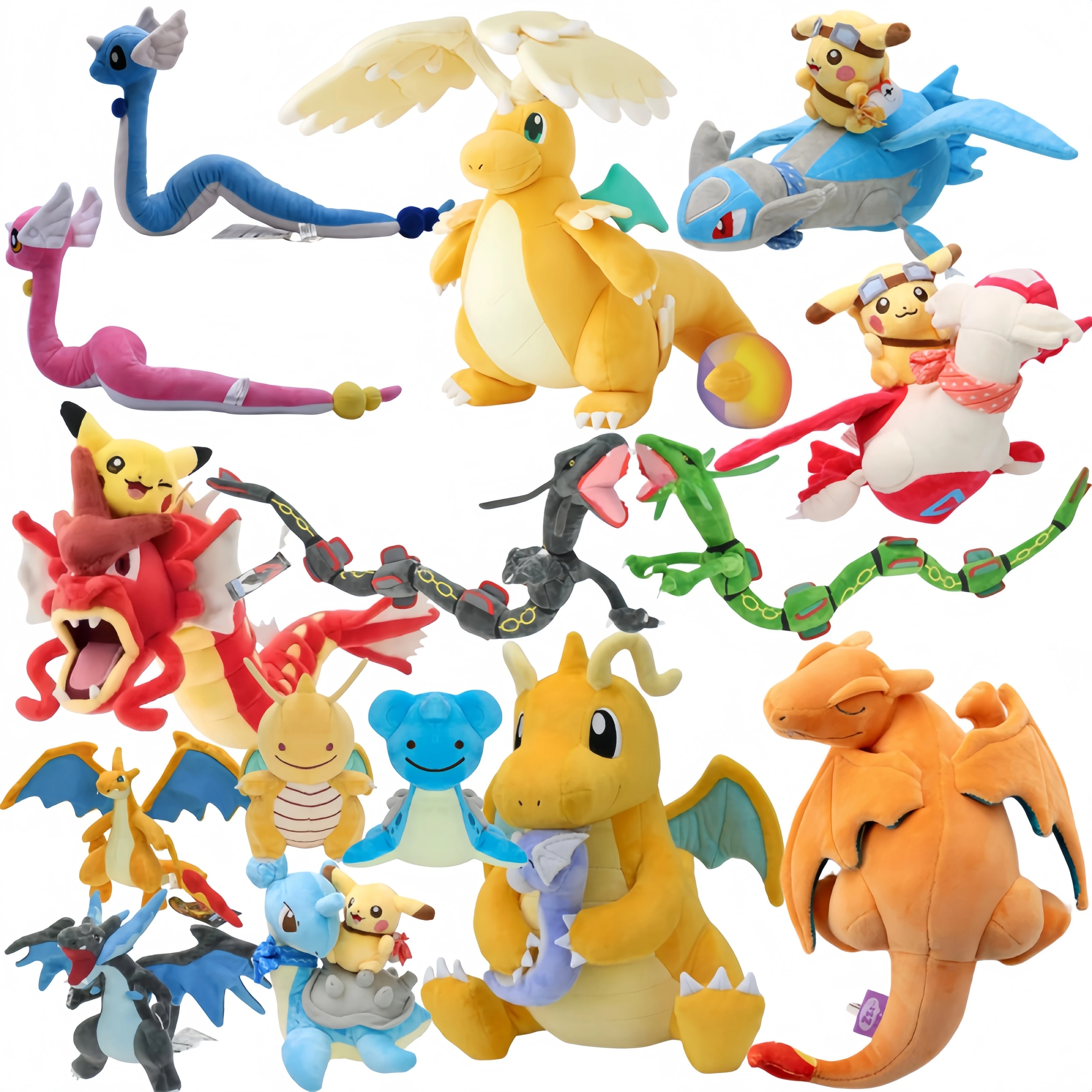

Super Evolution Dragon Charizard Dragonite Plush Toy Pokemon Shiny Charizard XY Dragonair Rayquaza Gyarados Peluche Anime Doll