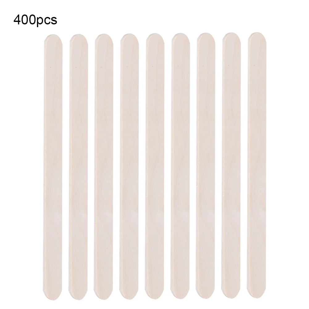400PCS Wooden Ice Cream Sticks Craft Sticks DIY Art Project Supplies Handmade Wood Sticks for Kids School Craft Making