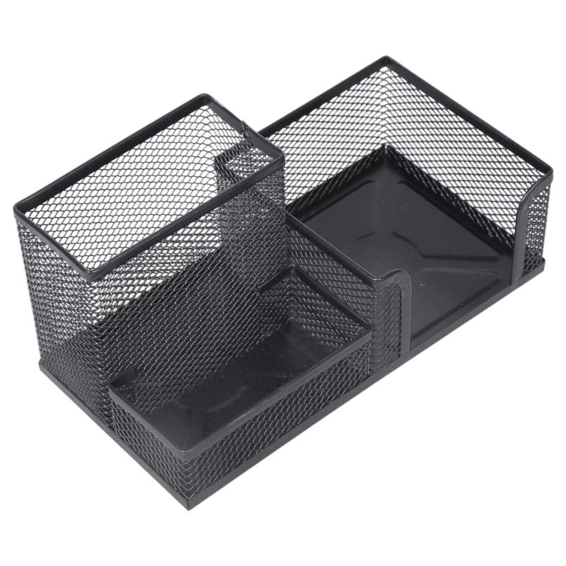  Pen Holders 3 Compartments Pencil Holders Pencil Storage Box Office Shelf with Note Holders School Supplies for Students