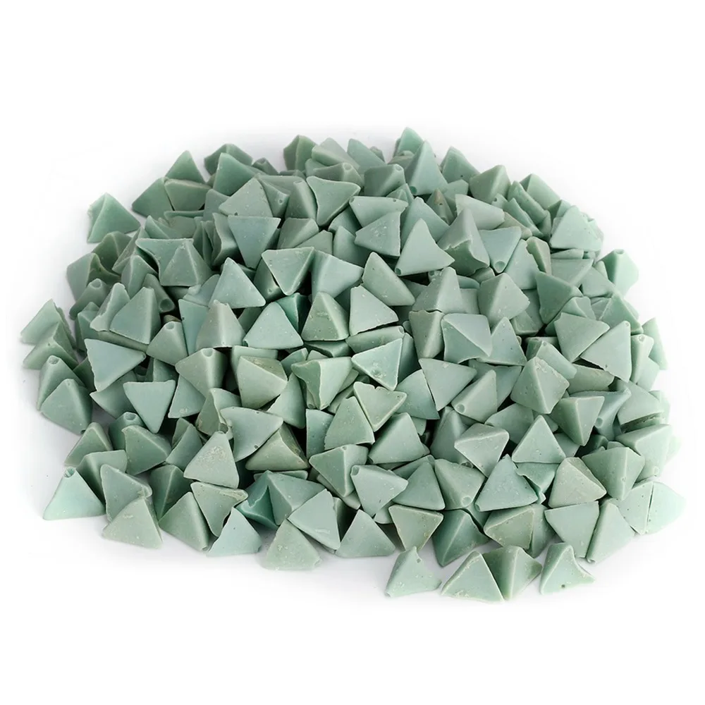 green-tumbling-polishing-media-abrasive-10-10mm-walnut-polishing-media-green-triangle-abrasive