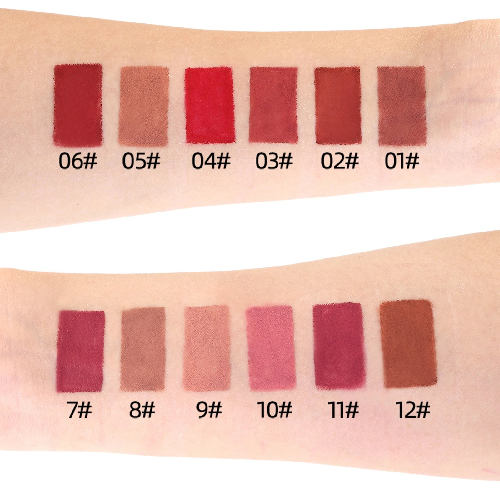 Set di matite per labbra opache da 12 colori, impermeabili, a lunga durata, a prova di sbavature, per un contorno labbra preciso, definiscono tutto il giorno