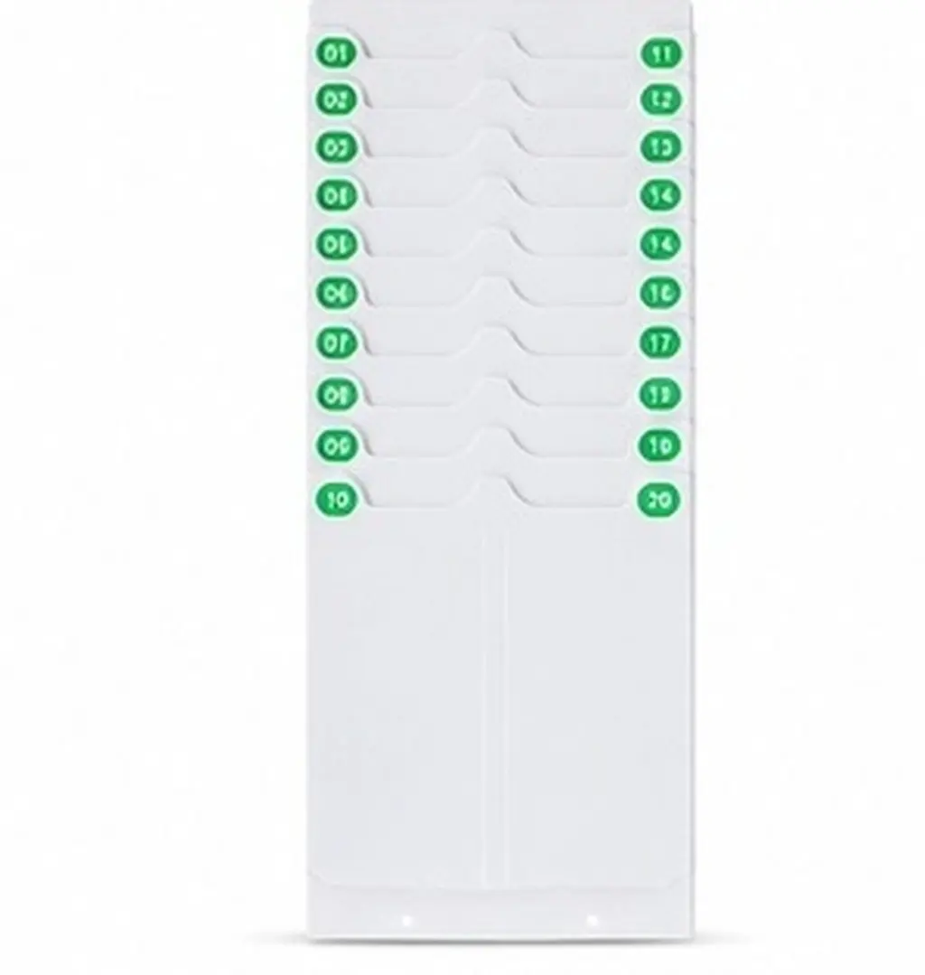 20 Pockets Attendance Cards Holder Simple Design Time Cards Rack Wall Mount Office Attendance Supply Slot Storage