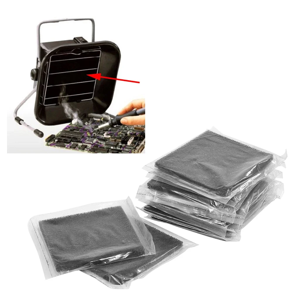 10pcs Activated Carbon Filters 13cm x 13cm for Soldering Smoke Absorber Fume Extractor