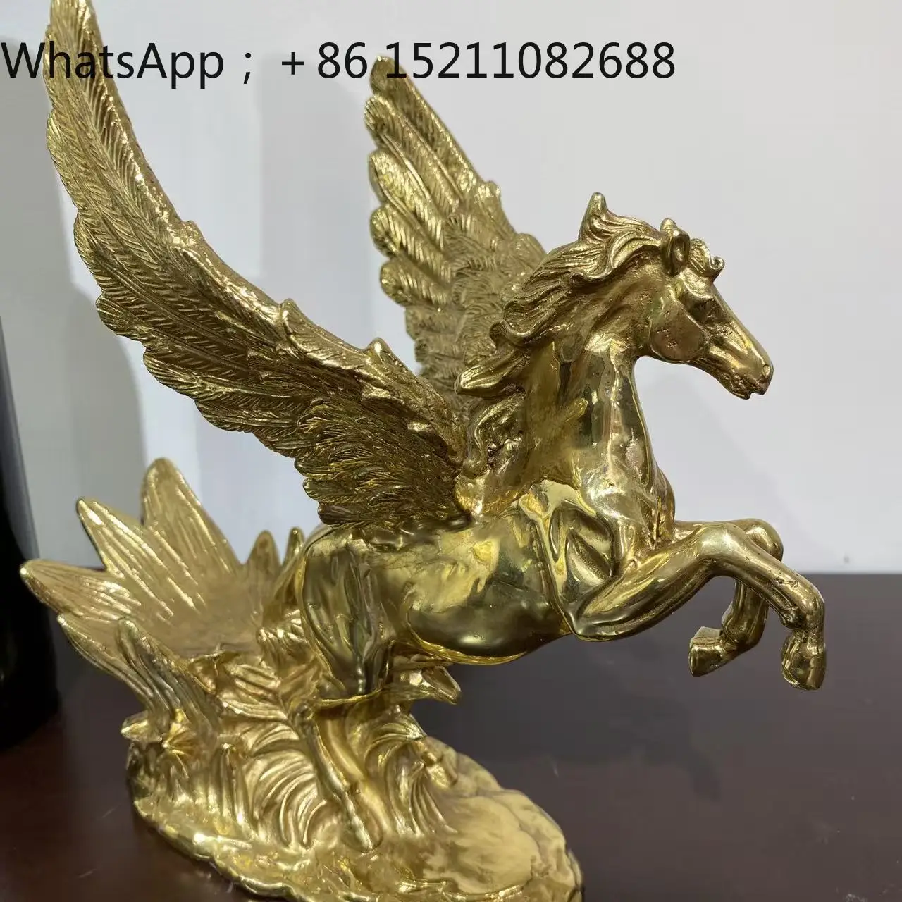 SCY Pegasus brass wine rack ornament high-end dining table, side cabinet, wine cabinet, wine rack ornament