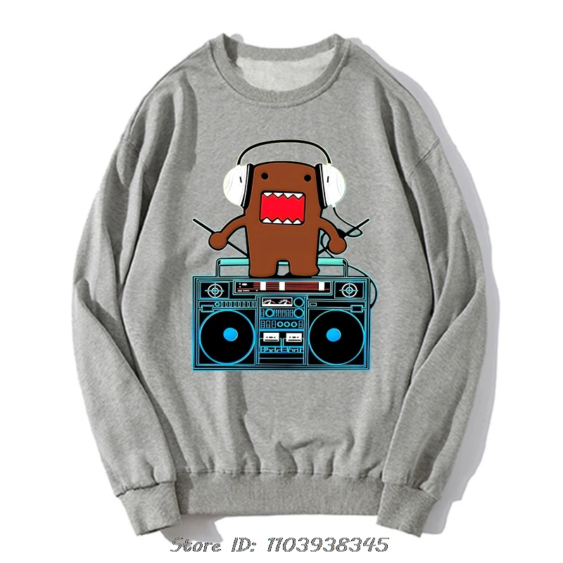 دومو كون دي جي دومو كنزة قطيفة الرجال الملابس القطن روح الدعابة المتضخم للجنسين بلايز البلوز Harajuku فضفاض ملابس الشارع الشهير