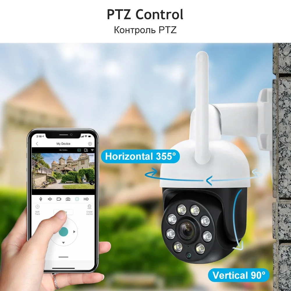 Techage Hd Smart Home Wifi Cámara Seguridad Ip 4Mp Altavoz Cámara Video Sistema de vigilancia Cctv