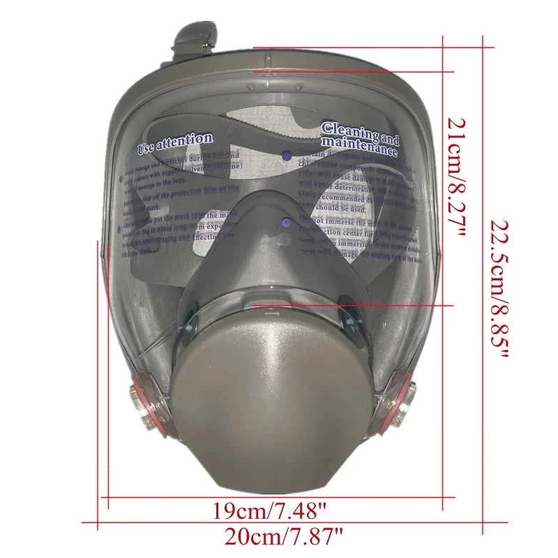 Anti fog full face respirator, gas mask, industrial coating, spraying, safety filter, formaldehyde protection, 6800