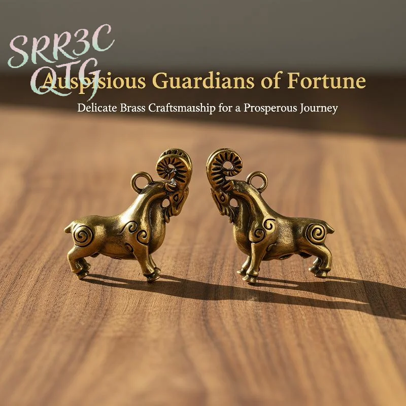 Hot Sale Chinese Zodiac Goat Sculpture Sheep Figurine Brass Animal Statue Desktop Ornament Wealth Fengshui For Home Decor