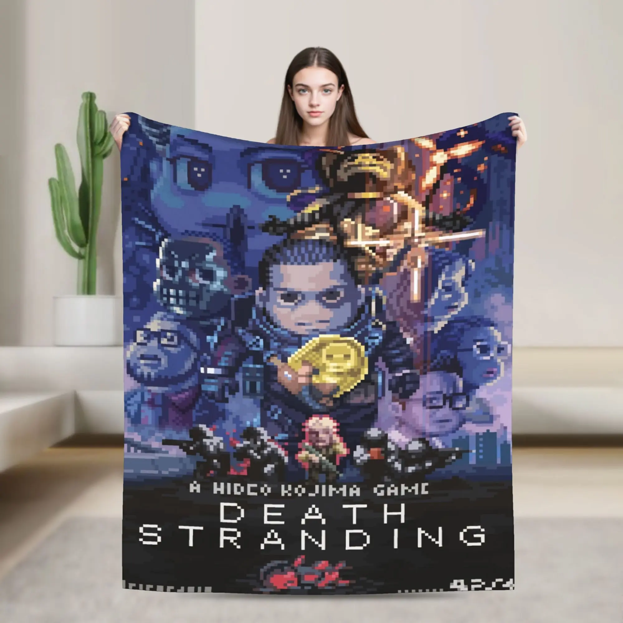 Death Stranding Game Decke aus Flanell, Sommer-Multifunktionsdecke, warme Überwurfdecke für Zuhause, Reisen, Teppichstück
