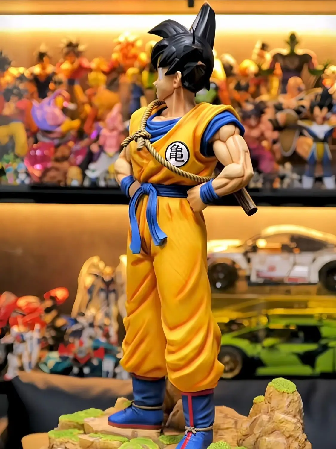 Dragon Ball Goku Dream Version 30 cm figurine Statue-Pose debout avec Base de poteau arrière Anime décoration de bureau cadeaux de noël
