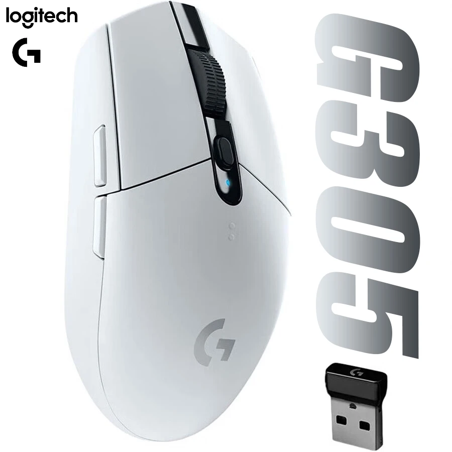 ماوس ألعاب لاسلكي لوجيتك G304 G305، خفيف الوزن 99 جرام، 6 أزرار، 12000 نقطة في البوصة قابل للتعديل، لألعاب الكمبيوتر المحمول والكمبيوتر الشخصي،