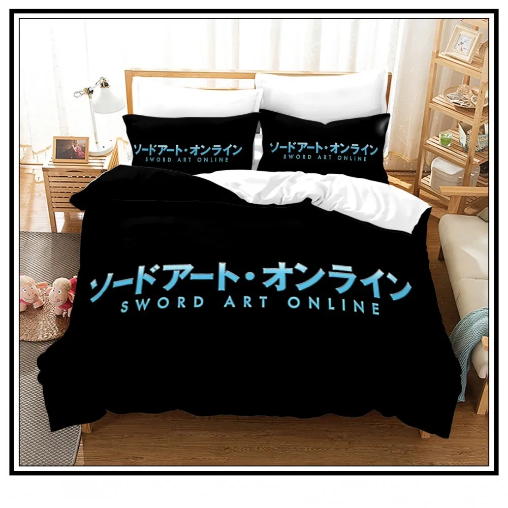 Anime Sword Art Online Duvet Covers 3D Printed Bedding Set Pillowcases kids Bedclothes Bed Linen Luxury Home Textiles