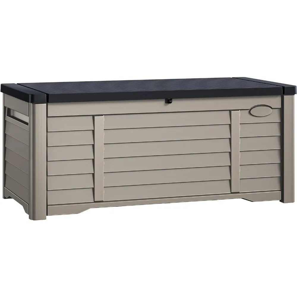 جديد - صندوق تخزين خارجي كبير سعة 120 جالونًا مقاومًا للماء، صندوق خارجي كبير جدًا، تخزين فناء من الراتنج - تخفيضات ساخنة. #2