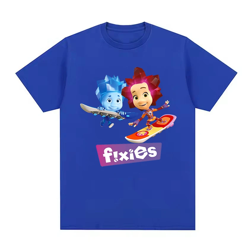 Cartoon The Fixies Print Kids T-shirt Children's Clothing Summer Casual Crew Neck Short Sleeve Tee Girls Clothes Boys Tops Gifts