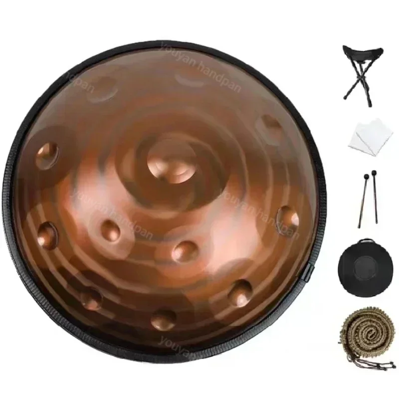 

spiral Steel Tongue handpan Drum Music Percussion Instrument, Yoga, Meditation, Birthday gift, 432Hz,440Hz,12,10,9 note,22 Inch