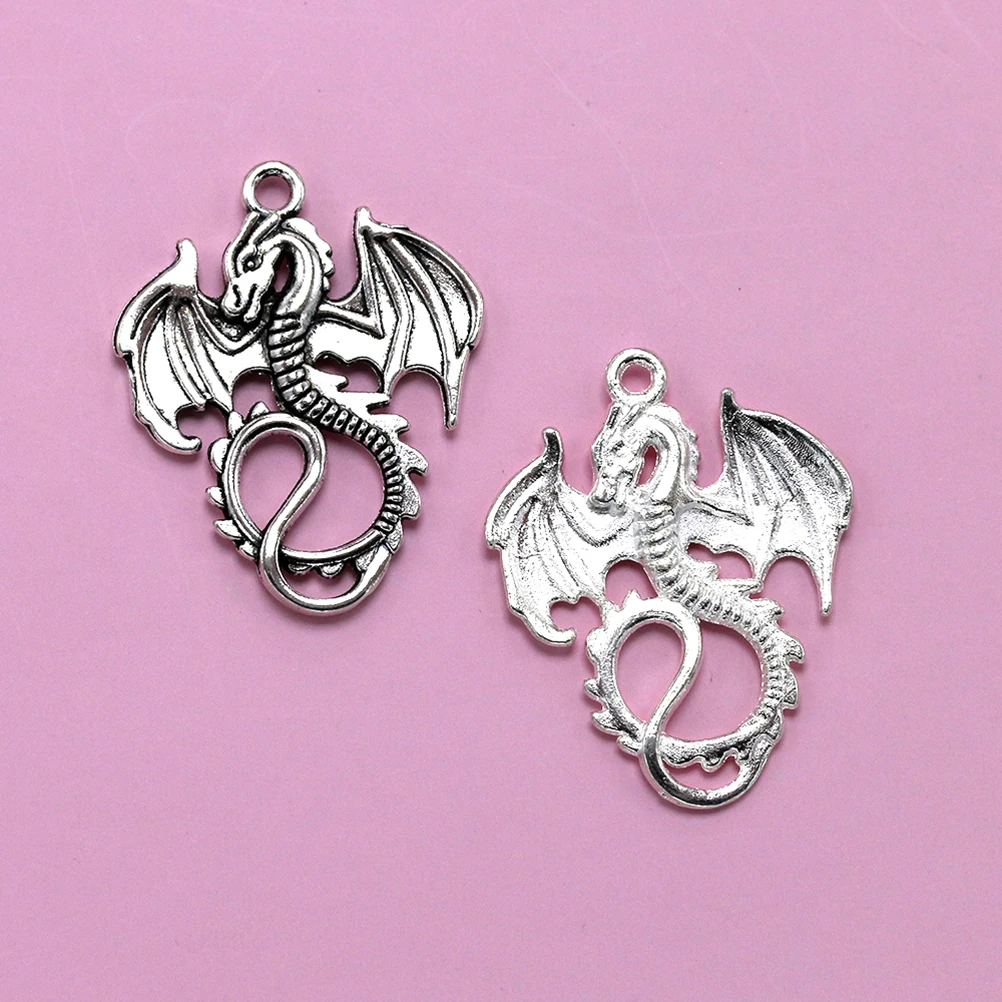 

20 Pcs Flying Dragon Pendant Ornament Charm Jewelry Making Pendants Alloy Handmade Materials