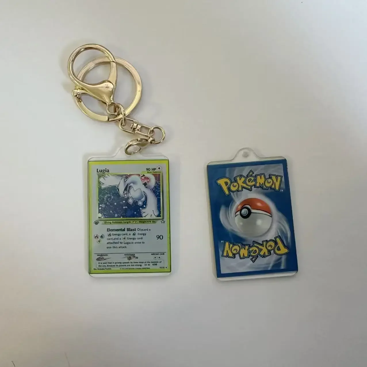 อะนิเมะ Pokemon Charizard คอลเลกชันภาษาอังกฤษ Self Made การ์ดรูปร่างอะคริลิคพวงกุญแจกระเป๋าจี้คลาสสิกคอลเลกชันเกมของเล่นของขวัญ