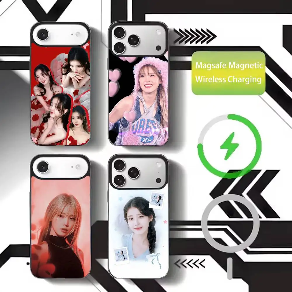 

S-Singer I-IU L-Lee-Ji-Eun Phone Case For iPhone17,16,15,14,13,12,11 Plus,Pro Max Magnetic For Magsafe Wireless Charging