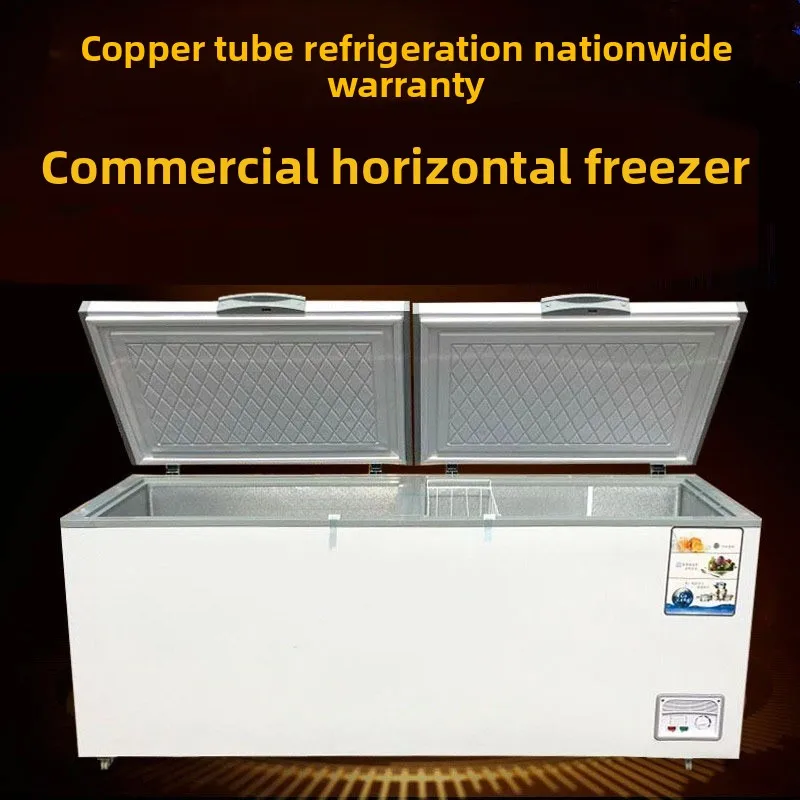 Manufacturer's copper tube double temperature single temperature freezer, commercial horizontal large-capacity freezer