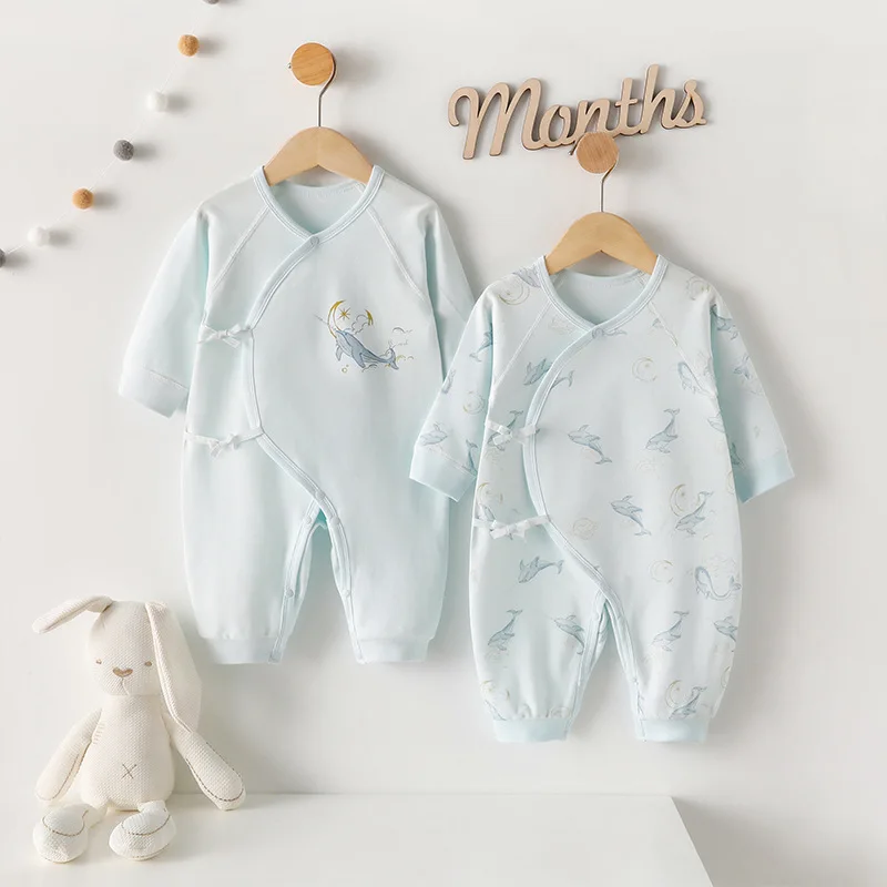 Autumn Rompers Cute Animal Imprinted Design Neonatal Baby Boys Girls Romper 100 Cotton Reborn Baby Clothes Loungewear Outfit