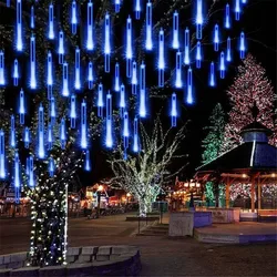 Eu/Us Plug Fairy Licht Led Meteor Douche Licht Kerstdecoratie 30/50Cm 8 Tubes Vakantie String Bruiloft Decor Tuinlicht