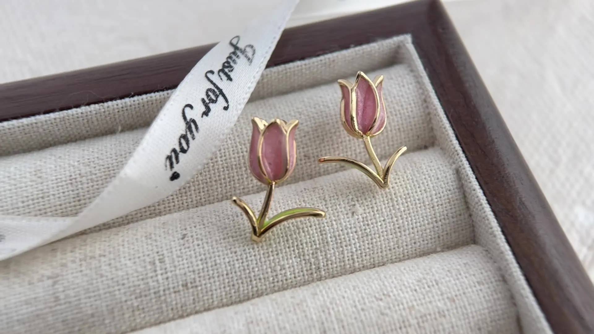 2 Pcs Fresh Sweet Tulip Flower Y2K Creative Luxury Enamel Drip Oil Copper Multicolour Stud Earrings Women Daily Party Gift