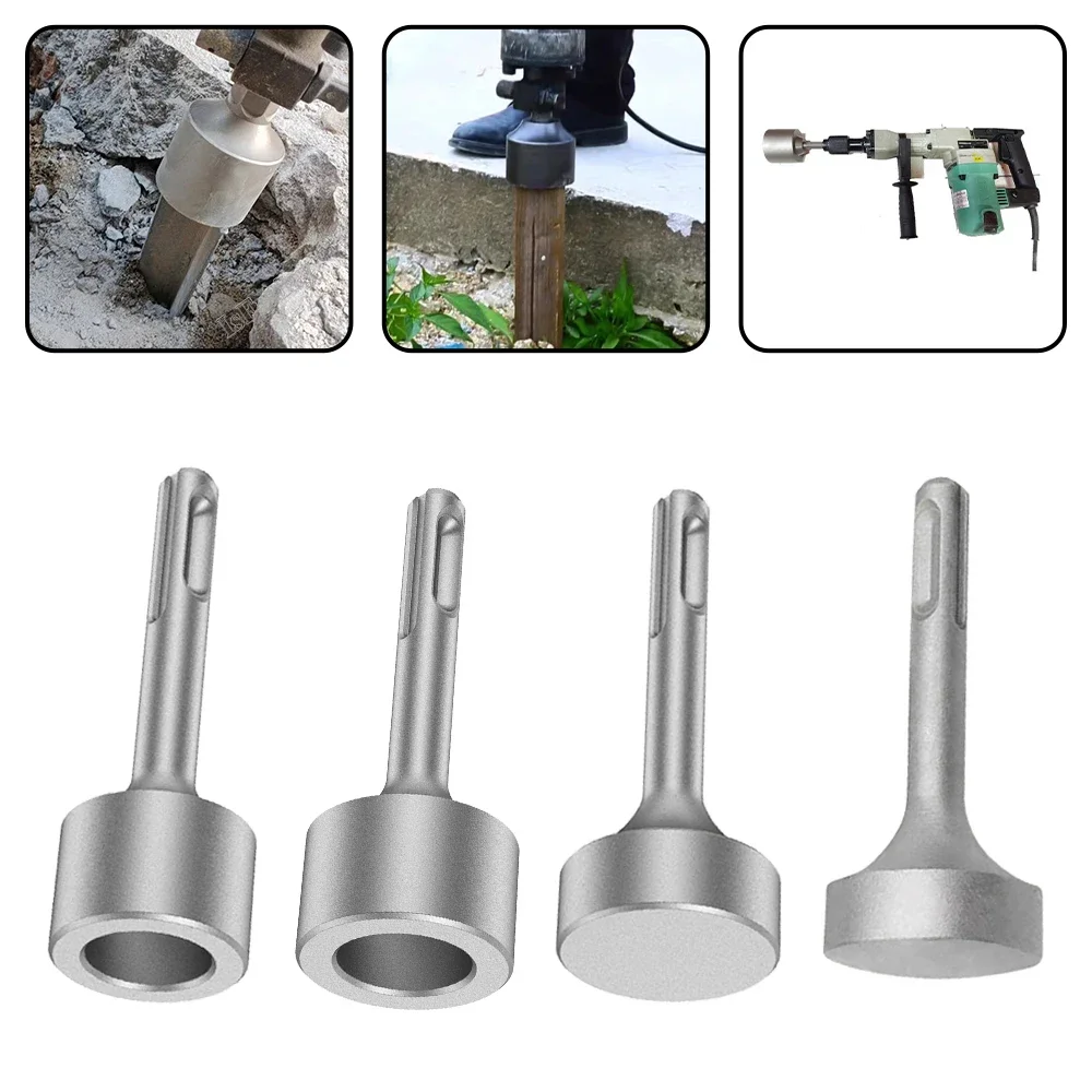 Round Shank Piling Hammer Bits Ground rod driver 85mm Steel Drill Bit Driver Wide Compatible Earthing Rod Bit Rotary Hammer Bits
