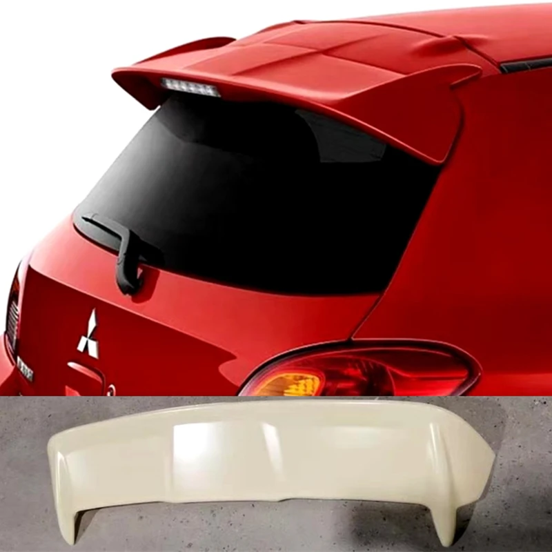 For Mitsubishi Mirage Roof Spoiler 2019 2020 21 22 2023 ABS Material Carbon Fiber Look Car Rear Trunk Wing Accessories Body Kit