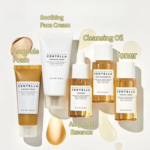 Imagen 2 del producto Skin 1004 Centella Asiatica juego de viaje limpiador Facial aceite de limpieza tóner esencia ampolla suero crema Facial juego de viaje portátil