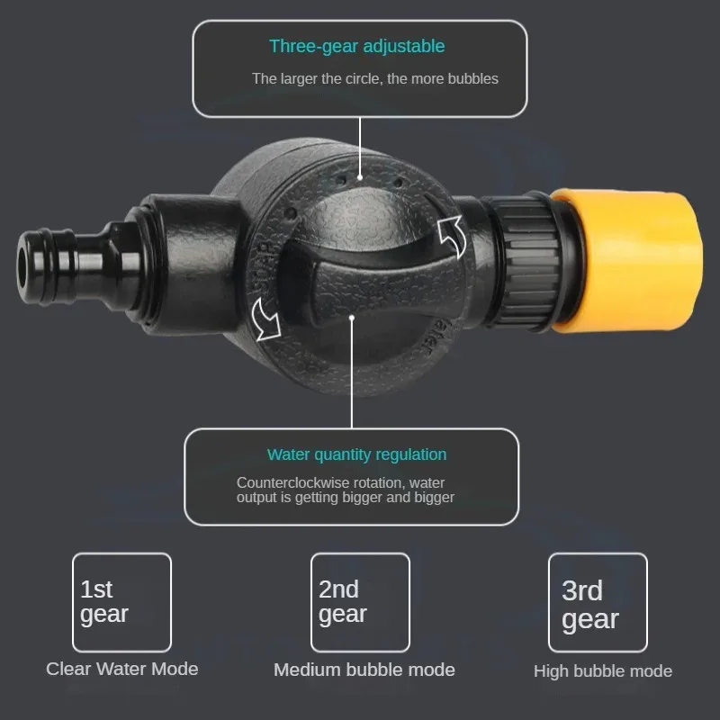 مولد رغوة غسيل السيارات ، زجاجة رش رغوة الثلج ، رشاش لانس ، مسدس مياه عالي الضغط ، فوهة خرطوم ، أداة نظيفة #6