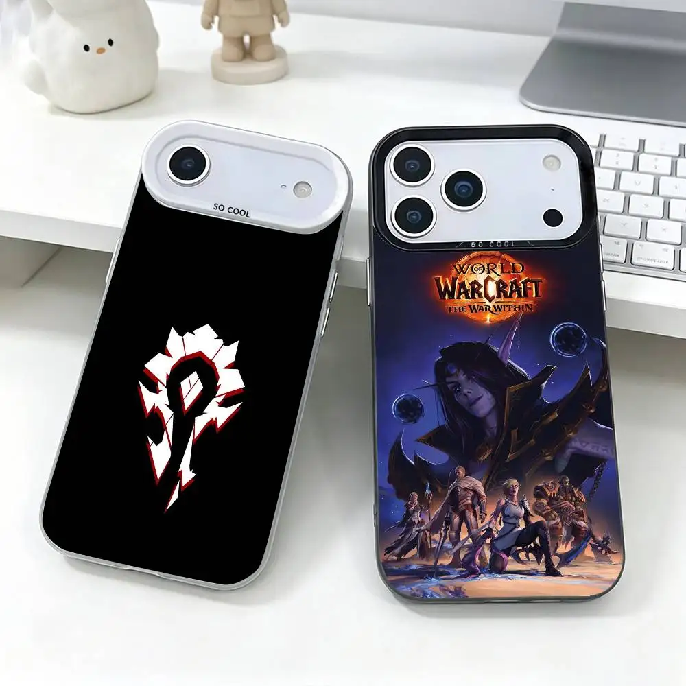 Game World of W-Warcraft  Phone Case For iPhone 17,16,15,14,13,12,11 Plus,Pro Max,XS,Colorful Silver Cover