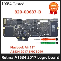 Płyta główna A1534 dla MacBook Air A1534 2017 1.2GHz 1.3ghz 256GB 512GB EMC 3099 820-00687-B płyta główna płyta główna płyta główna