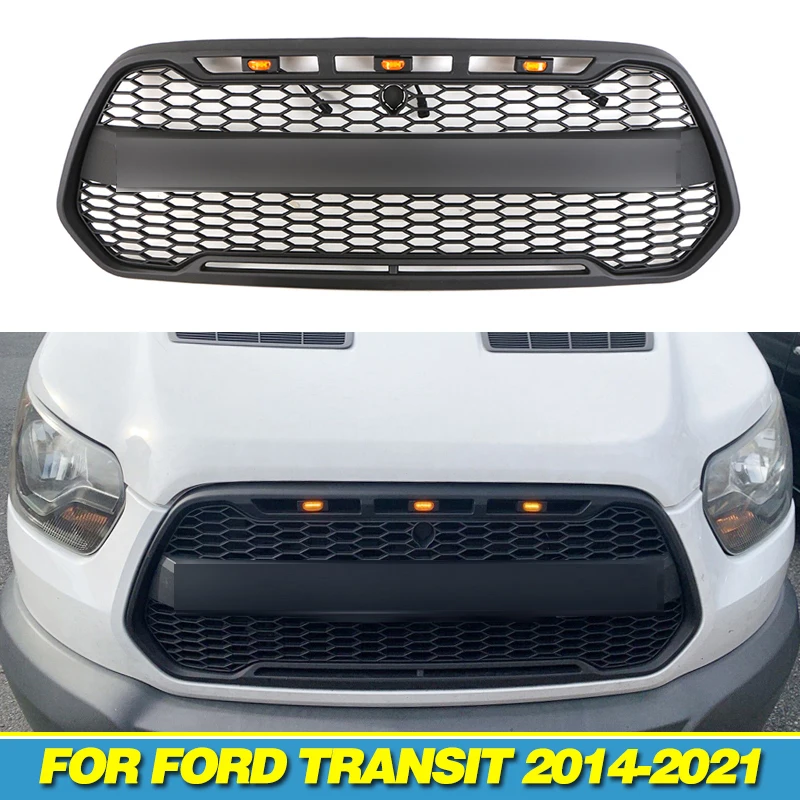 Front Grille Auto Parts Fits For Ford Transit Custom 2014-2021 European /2015-2018 American version Racing Grill