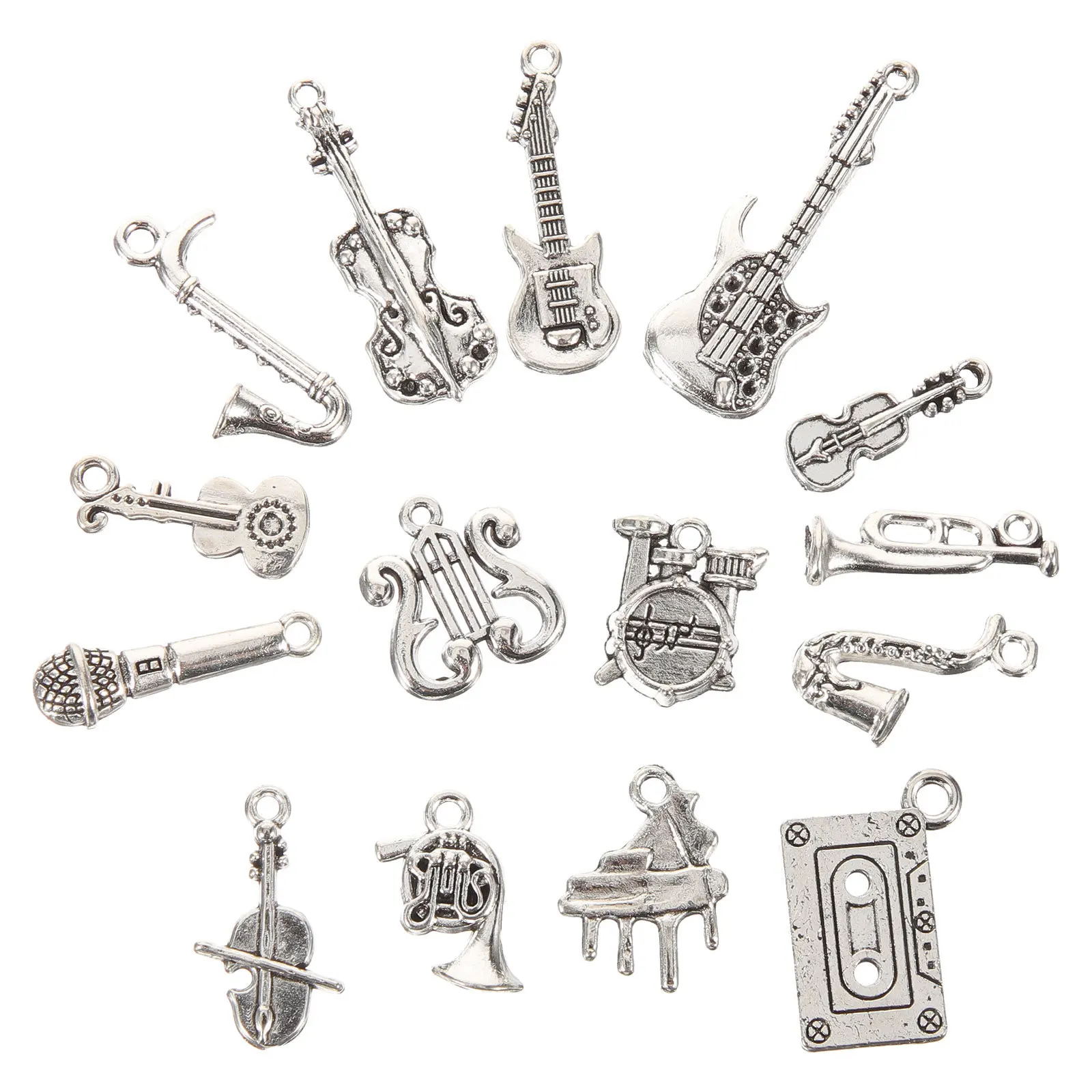 

15Pcs Vintage Musical Pendants Instrument Charms DIY Jewelry Making Material Lightweight Musical Pendants for Necklace Bracelet