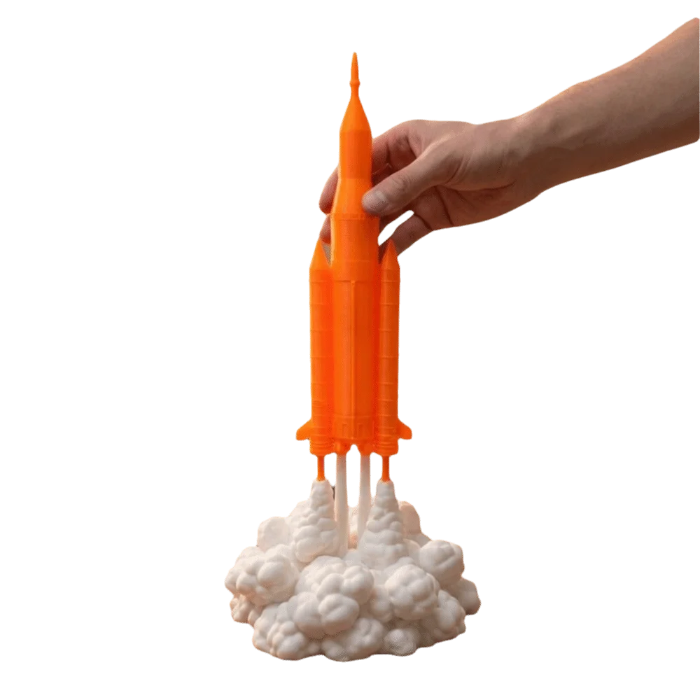 3D Design Rocket Launch Lamp Dimmable Gradient Rocket Shape LED Night Light Astronaut Shape Space Rocket Shape