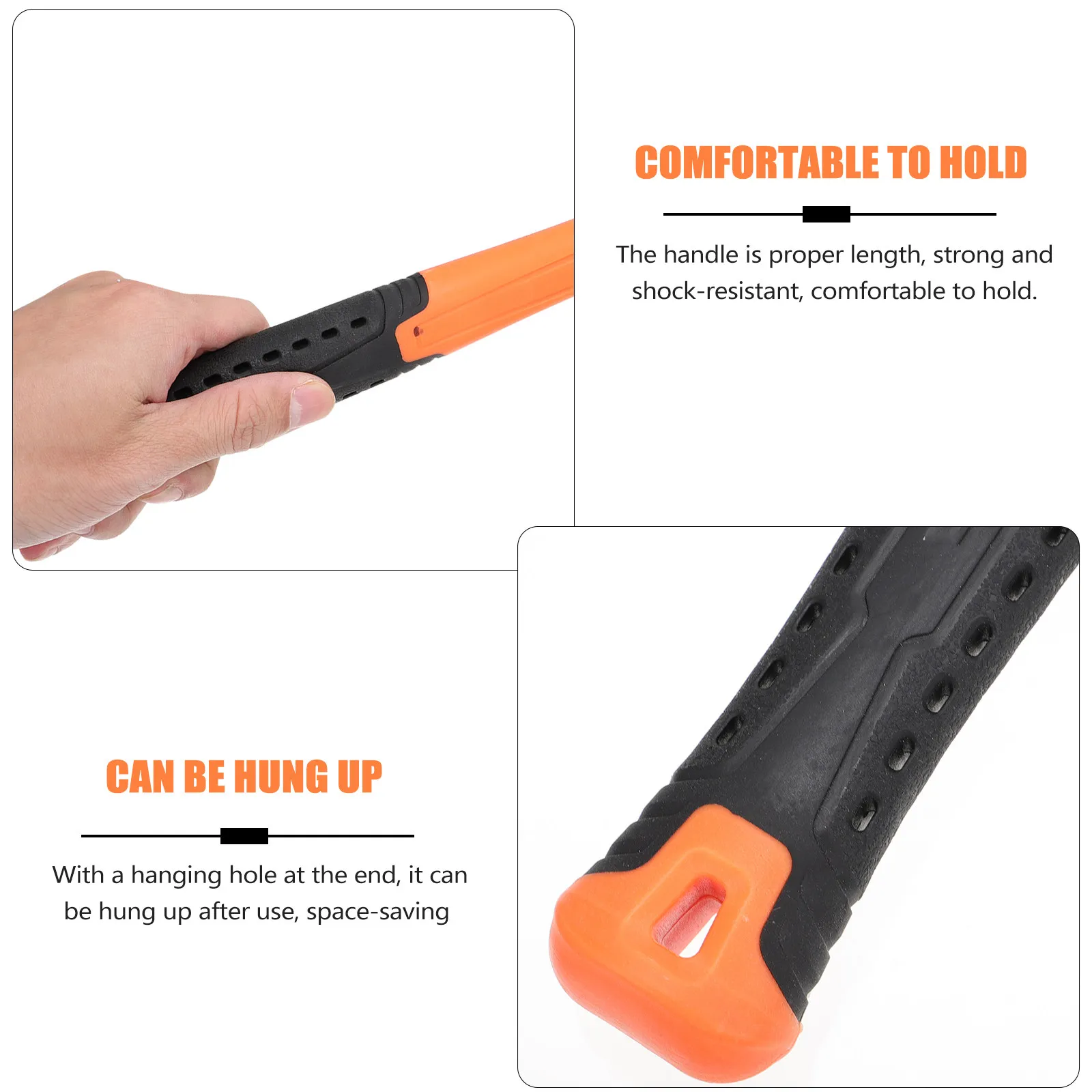 1Pcs Rubber Mallet Hammer Household Round Head Non-Slip Shock Resistant Installation Hammer for Floor Decoration Tool
